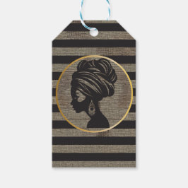 Sophisticated Luxury African Caribbean Mudcloth Presentetikett