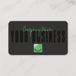 Sophisticated Modern Black Green Logo Generic  Visitkort