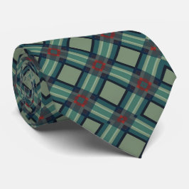 Sophisticated Sage Green and Navy Geometric Plaid  Slips