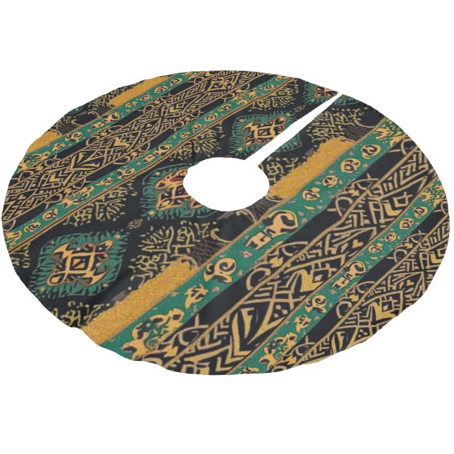 Sophisticated Souful Holiday Elegant  Julgransmatta Borstad Polyester (Vinklad)