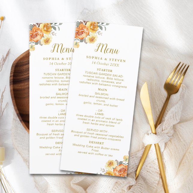 Sophisticated spring wedding with orange blossoms program (Skapare uppladdad)