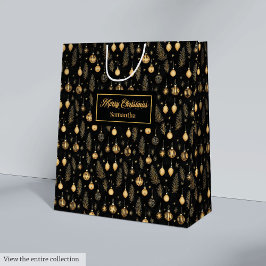 Sophisticated watercolor black and gold gift wrap