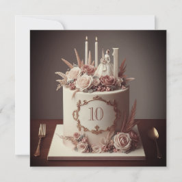 SOPHISTIKAT REDIGERBART BRÖLLOP ÅRSDAGS INBJUDNINGAR