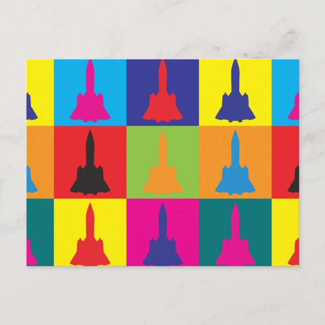 Sopkonst för flyg- och rymdteknik vykort (Framsida)