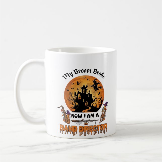 Sopkvast Banddirektör Halloween Spökhus  Kaffemugg (Vänster)