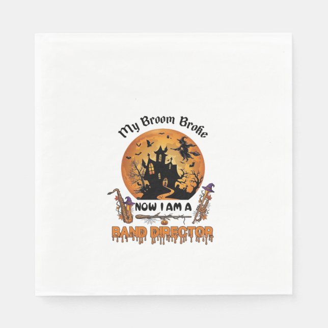 Sopkvast Banddirektör Halloween Spökhus  Pappersservett (Framsidan)