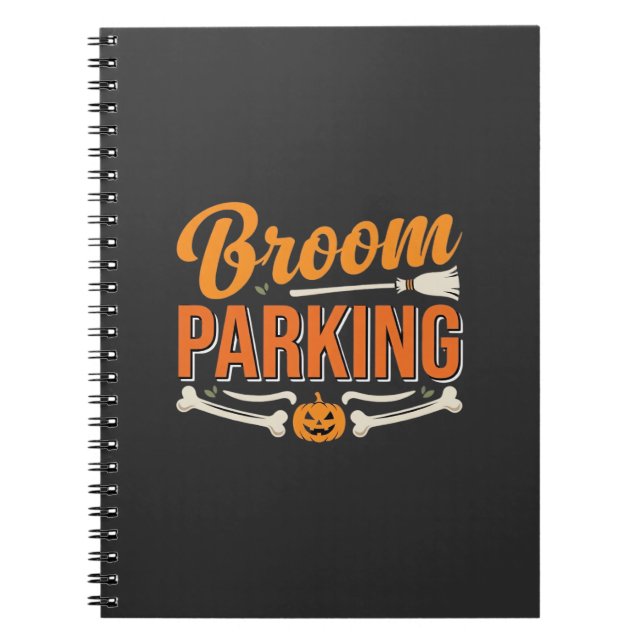 Sopkvastparkering Halloween Vector Design_1 Anteckningsbok (Framsidan)
