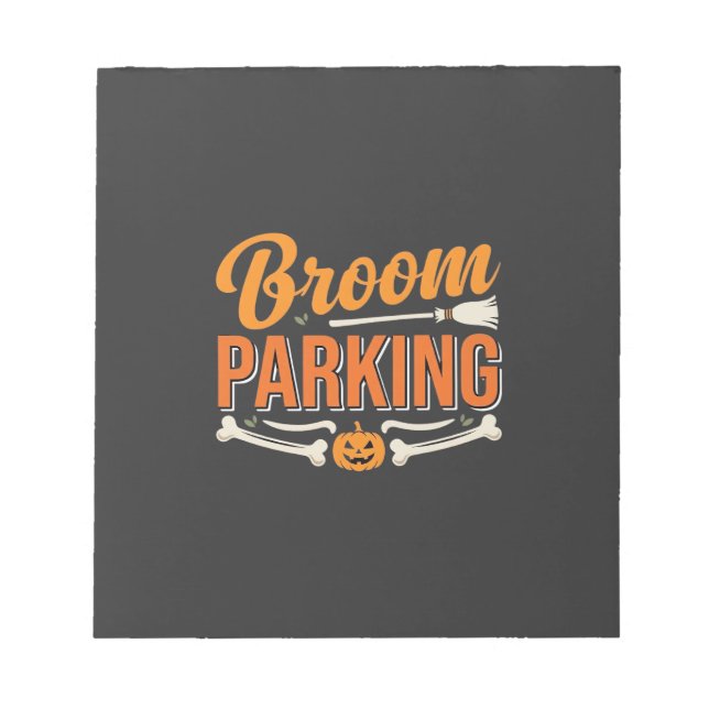 Sopkvastparkering Halloween Vektordesign_1 Anteckningsblock (Framsida)