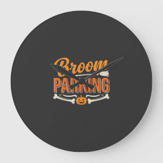 Sopkvastparkering Halloween Vektordesign_1 Stor Klocka