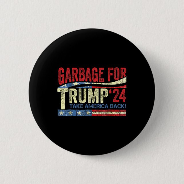 Sopor för Trump 2024 Funny Trump Supporter Knapp (Framsida)