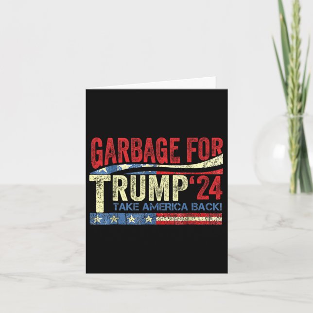 Sopor för Trump 2024 Funny Trump Supporter Kort (Framsida)