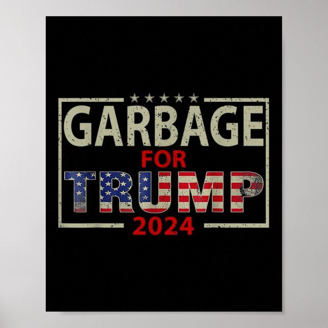 Sopor för Trump 2024 Tees - Trump Supporter Poster (Framsidan)