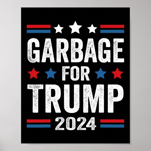 Sopor för Trump 2024 Trumpsupport Poster (Framsidan)
