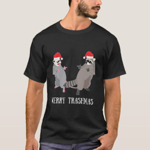 Sopor Gang Opossum Raccoon Jultomten Merry Tra T Shirt