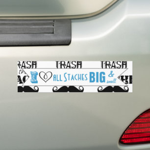 Sopor inte Stache Mustache Retro Hipster Bildekal