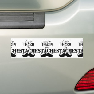 Sopor inte Stache Mustache Retro Hipster Bildekal