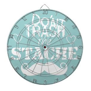 Sopor inte Stache Mustache Retro Hipster Darttavla