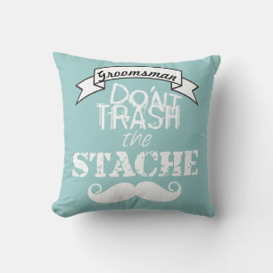 Sopor inte Stache Mustache Retro Hipster Kudde