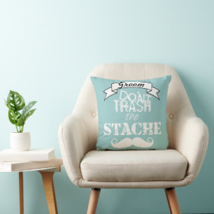 Sopor inte Stache Mustache Retro Hipster Kudde