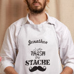 Sopor inte Stache Mustache Retro Hipster Långt Förkläde<br><div class="desc">Sopor inte Stache Mustache Retro Hipster</div>