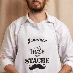 Sopor inte Stache Mustache Retro Hipster Långt Förkläde