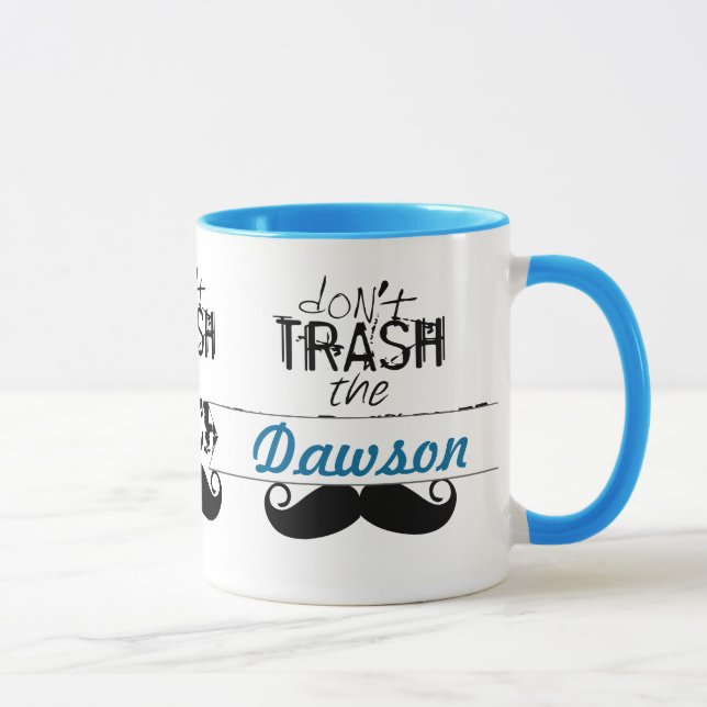 Sopor inte Stache Mustache Retro Hipster Mugg (Höger)
