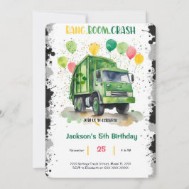 Sopor Lastbil Födelsedagsfest Inbjudningar