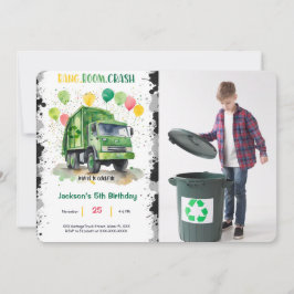 Sopor Lastbil Födelsedagsfest Photo Inbjudningar