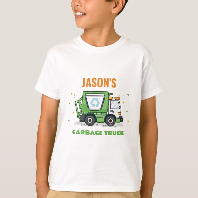 Sopor Lastbil Kids Tshirts Födelsedagsfest (Framsida)
