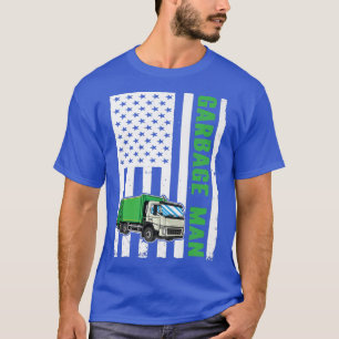 Sopor Man USA Flagga Sopor Lastbil T Shirt
