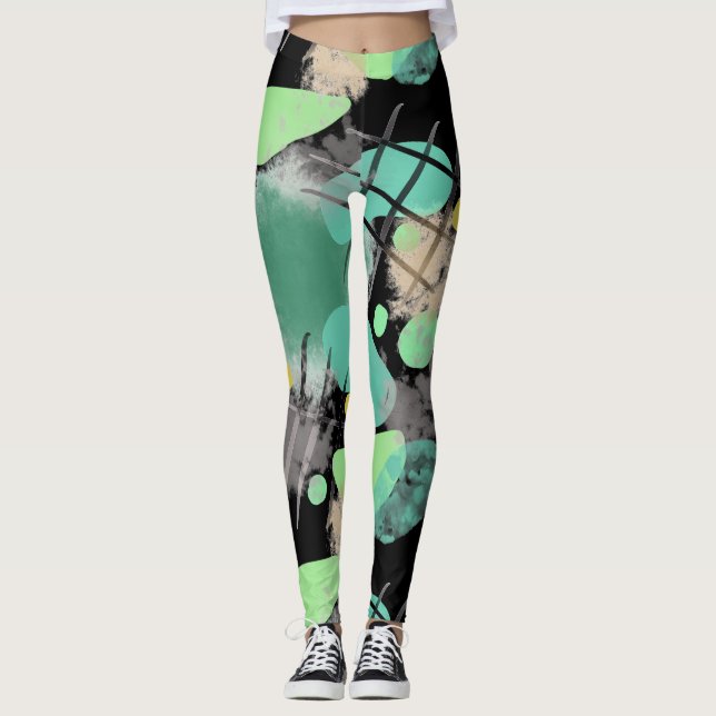 Sopor Modern Abstrakt Leggings (Framsida)