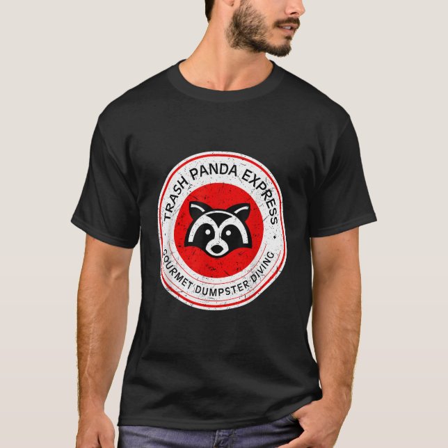 Sopor Panda Gourmet Dumpster Diving Express T Shirt (Framsida)