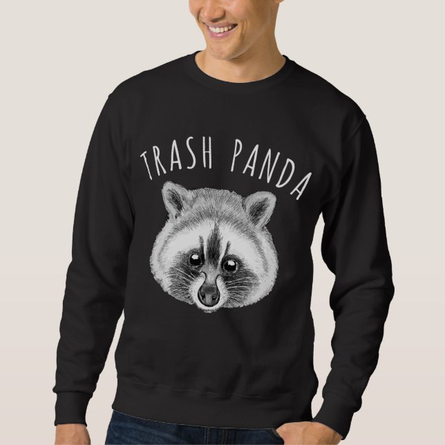 Sopor Panda Raccoon Lång Ärmad Tröja (Framsida)