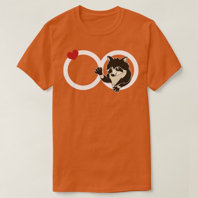 Sopor Panda Racoon Älskare Infinity Sign Forest An T Shirt (Design framsida)