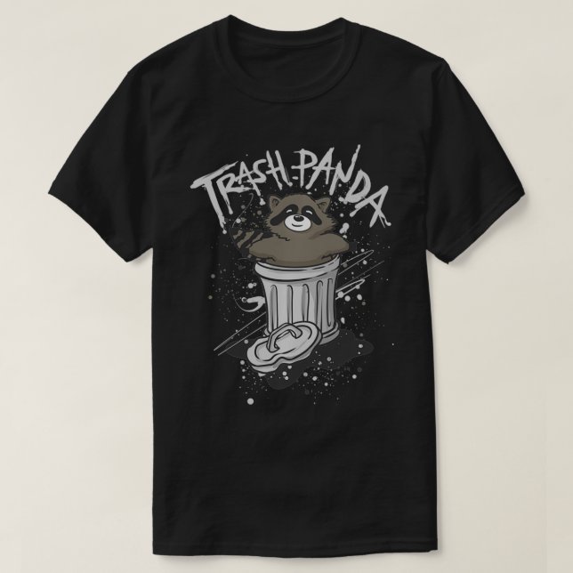 Sopor Panda Racoon Trashcan Gift Pullover  T Shirt (Design framsida)