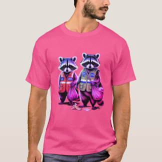 Sopor Pandas: Neon-färgade Dynamic Duo T Shirt