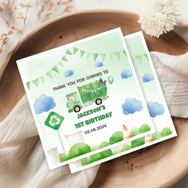 Sopor Sopor Lastbil 1:a födelsedag Party Pappersservett (Skapare uppladdad)