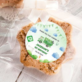 Sopor Sopor Lastbil 1:a födelsedag Party Runt Klistermärke