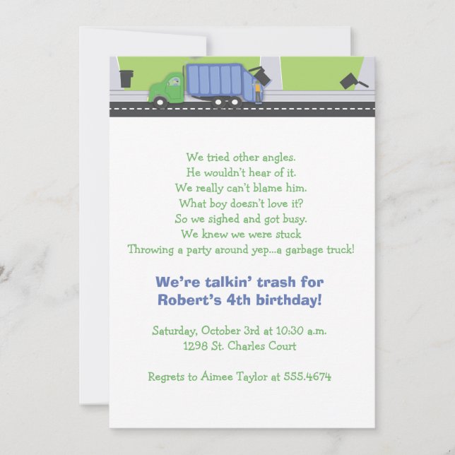 Sopor Talking Birthday Inbjudningar (Framsida)