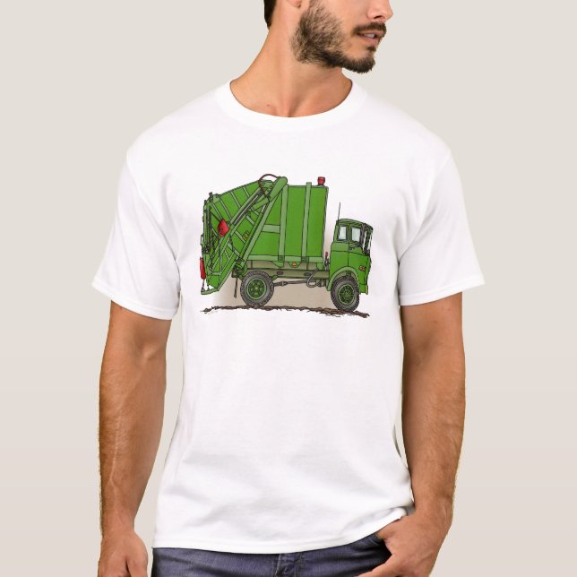 Soporlastbilgrönt bemannar T-tröja T-shirt (Framsida)
