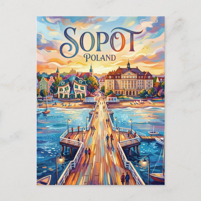 Sopot Polen Vykort (Framsida)