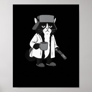 Soppa är full Rollig katt jul humor citat _1 Poster