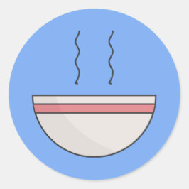 Soppa bowl runt klistermärke