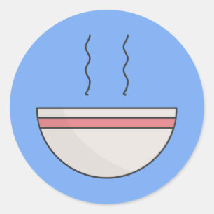 Soppa bowl runt klistermärke
