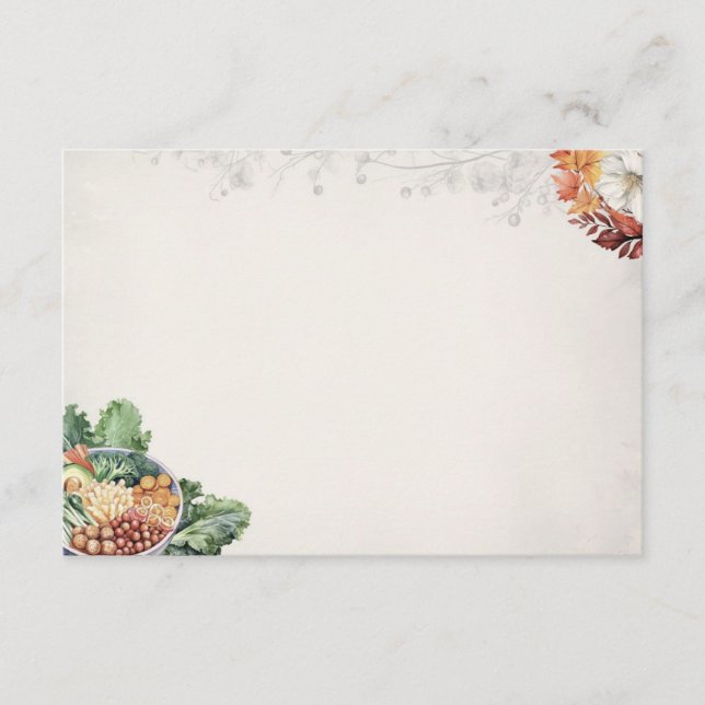 Soppa Du Jour Basic Blank Recipe Card Tilläggskort (Framsida)