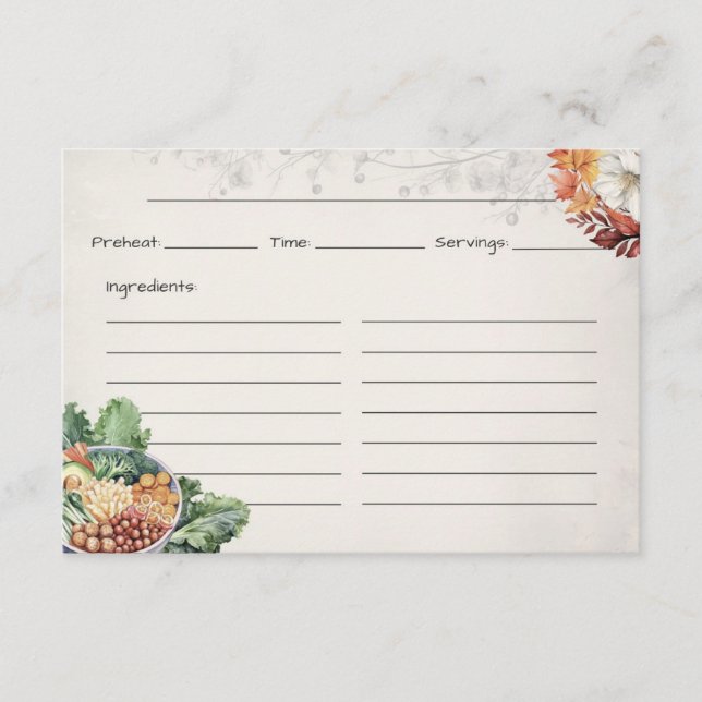 Soppa Du Jour Basic Recipe Card Tilläggskort (Framsida)