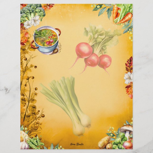 Soppa Du Jour Blank Fullt Rececipe Page (Framsida)