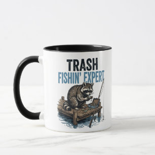 Soppa Fiskande Expert Tvättbjörn Mugg