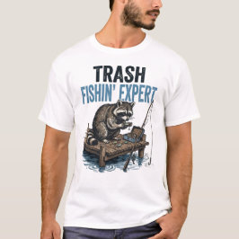 Soppa Fiskande Expert Tvättbjörn T Shirt