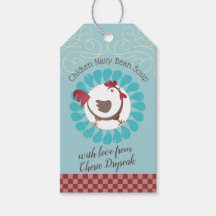 Soppa i en burk-märkre med recept på gåvor, kyckli